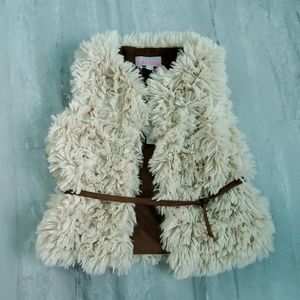 LISA ROSE soft furry vest w/belt Size 3T